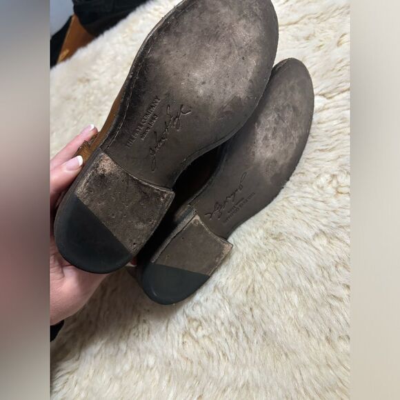 Frye Grey Phillip Harness Short Leather Boots in Brown Size 6.5 - Picture 8 of 14